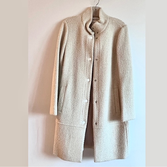 BNWOT CLUB MONACO CREAM BOUCLE FABRIC COAT - Picture 1 of 12